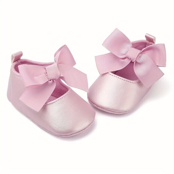 Cute Bowknot Mary Jane Shoes For Baby Girls Lightweight Non-slip Walking… - Picture 2 of 2